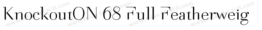 KnockoutON 68 Full Featherweight字体转换